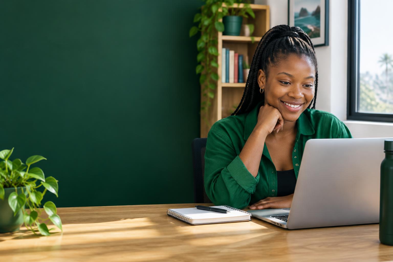 Estudante a aprender online com um computador portátil
